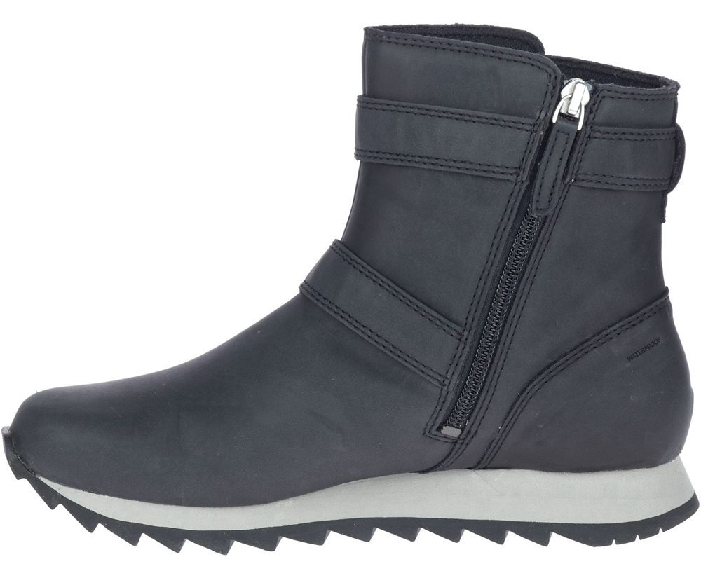 Merrell Boots Black - Alpine Buckle Waterproof - Womens 24VFYXPKM